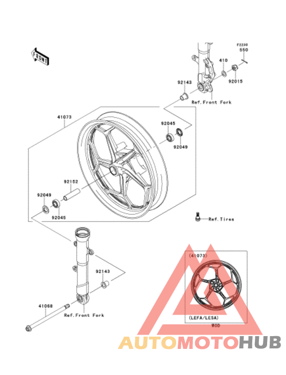 Переднее колесо