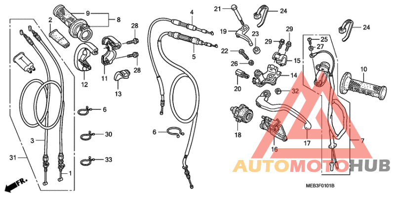 Handle lever/switch/cable