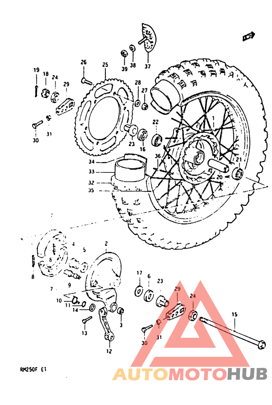 Rear wheel complete assy