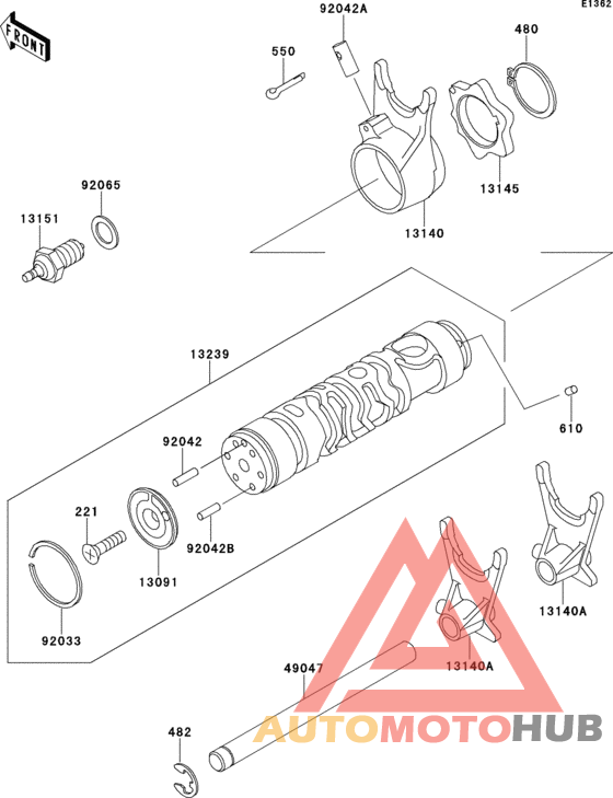 Change drum/shift fork