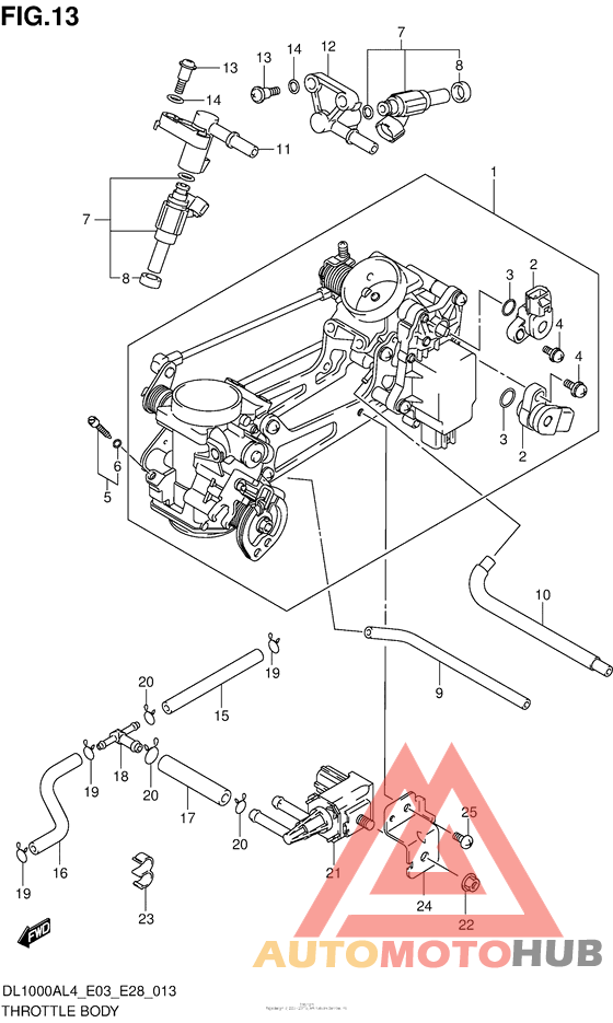 Throttle Body (Dl1000Al4 E33)