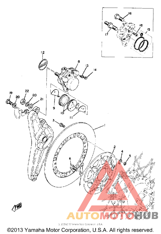 Rear disc brake-caliper