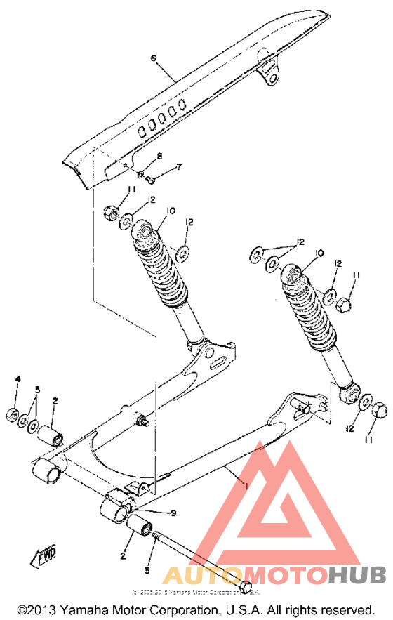 Rear arm - rear cushion - chain case