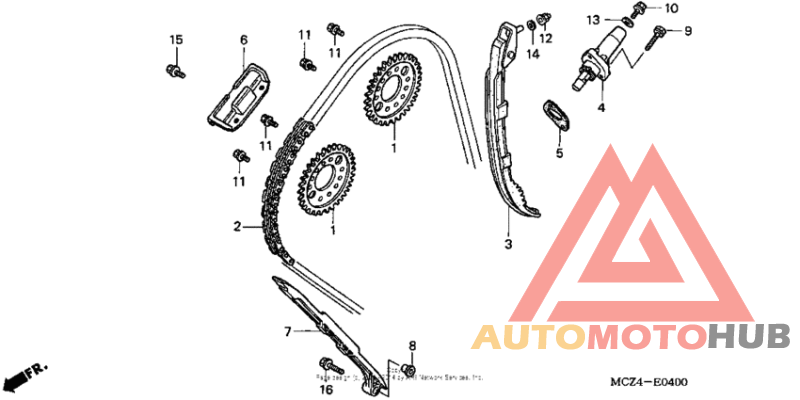 Cam chain + tensioner