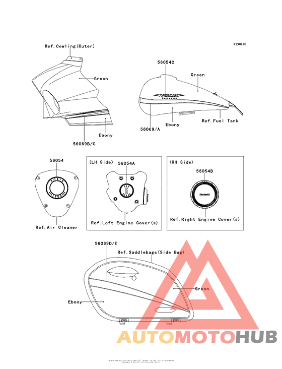 Decals (Green/ebony)(Jcfa)(Ca,us)