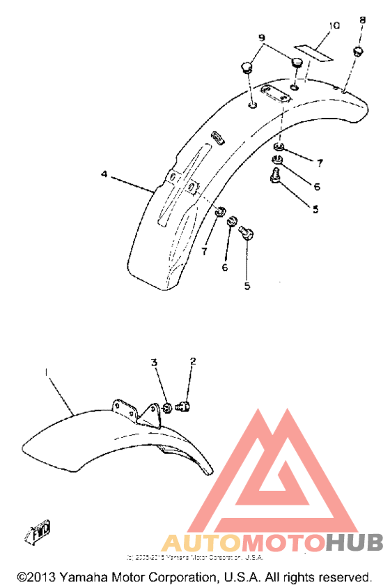 Front fender-rear fender