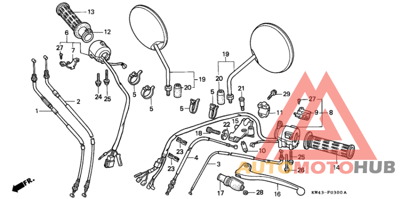Handle lever/switch/cable