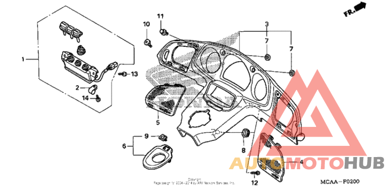 Meter panel (gl1800/a'05)