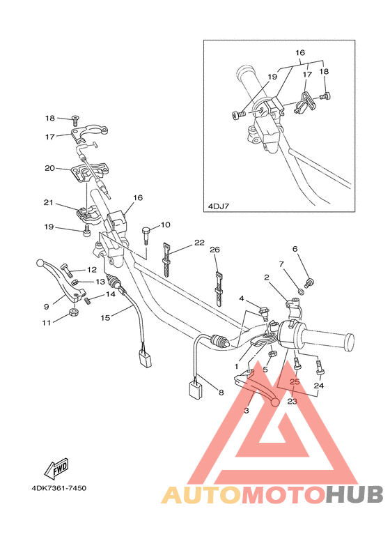 Handle switch. lever