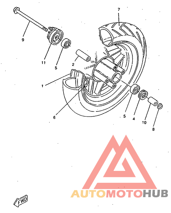 Переднее колесо