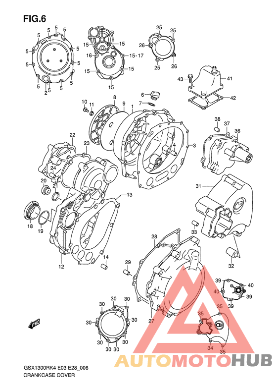 Crankcase cover ass`y  (v