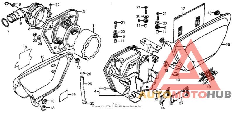 Air cleaner + side cover 79
