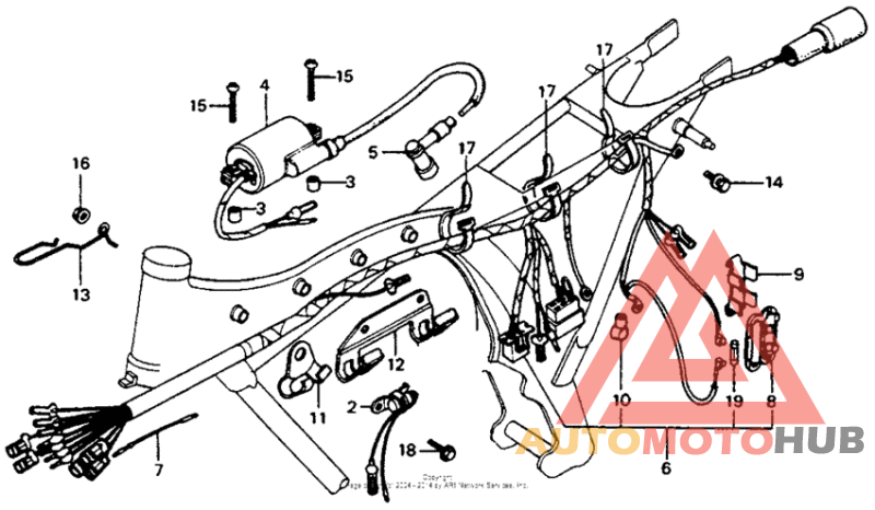 Wire harness + ignition coil 79