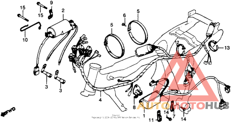 Wire harness + ignition coil + c.d.i. unit