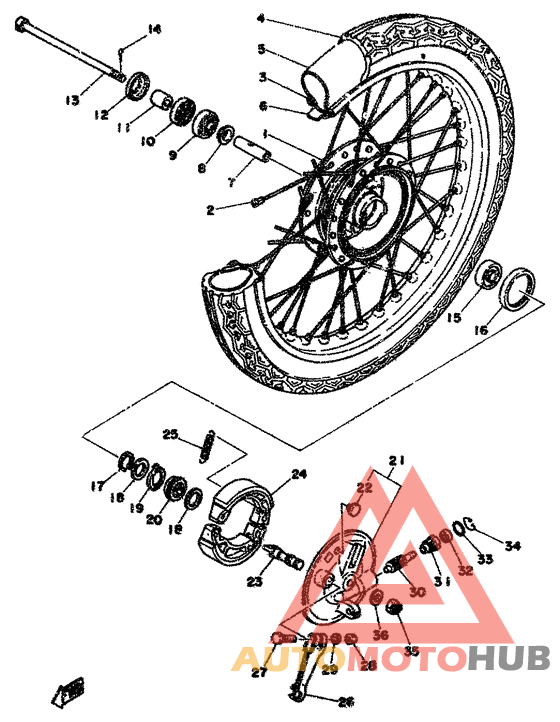 Переднее колесо