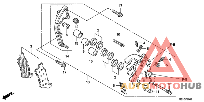 L. front brake caliper