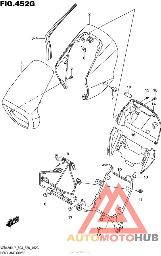 Headlamp Cover (For Bbd) (Vzr1800Bzl7 E33)