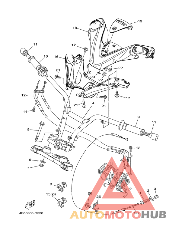 Steering handle & cable