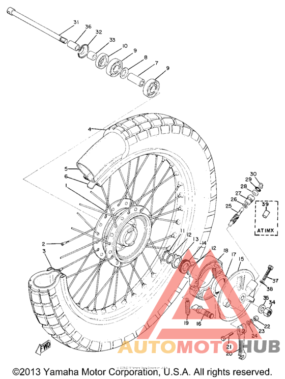 Переднее колесо