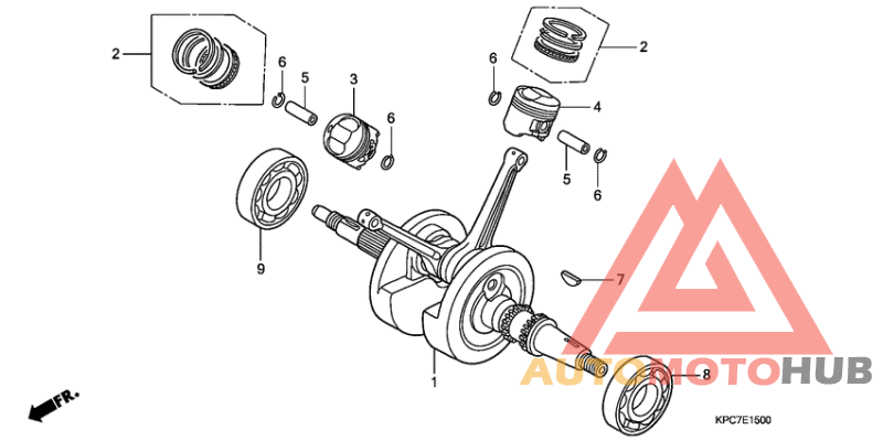 Crankshaft/piston