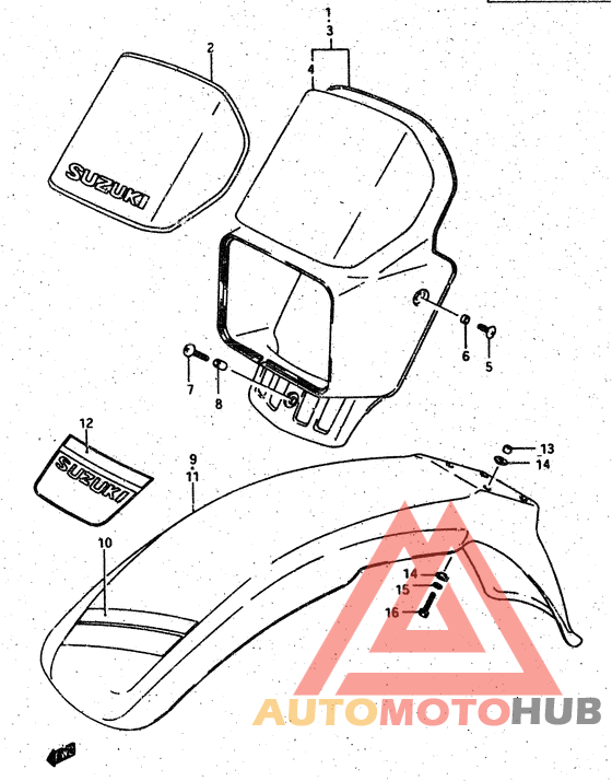 Headlamp housing - front fender