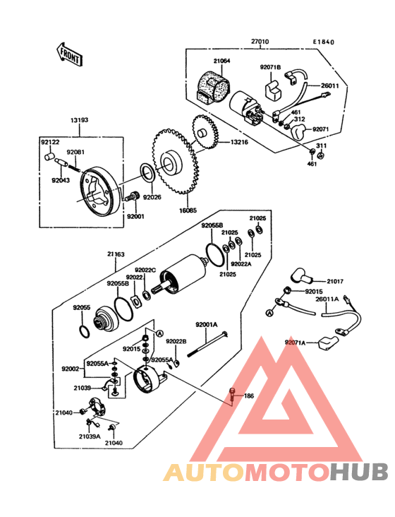Starter motor(ex305-b9)