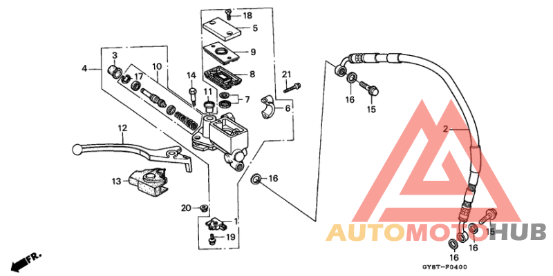 Fr. brake master cylinder
