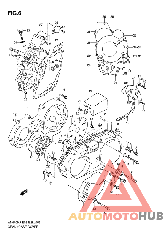 Crankcase cover ass`y  (v