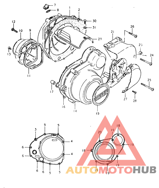 Crankcase cover ass`y  (v