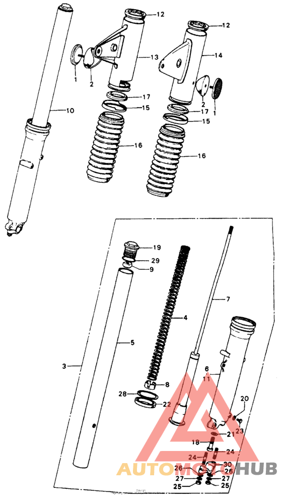 Front shock absorber k5-k7