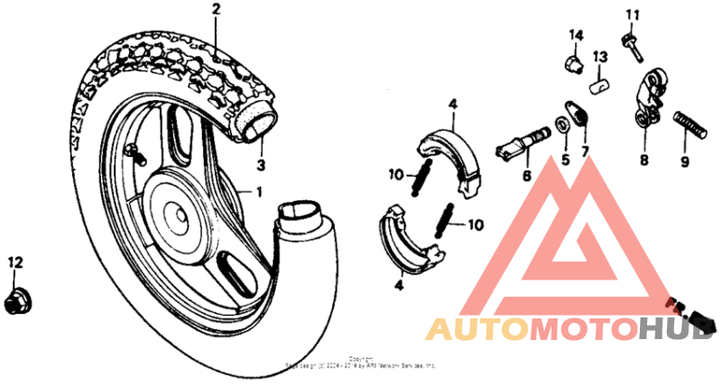 Переднее колесо
