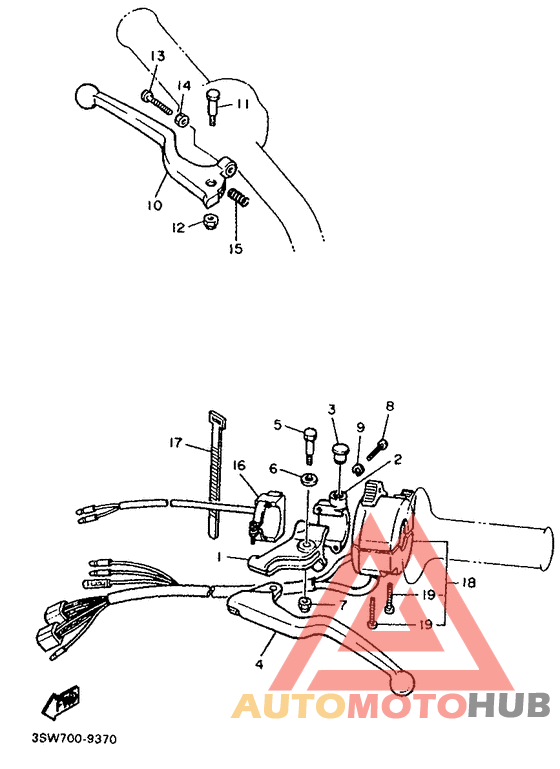 Handle switch. lever