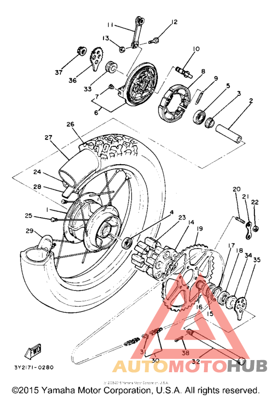 Переднее колесо