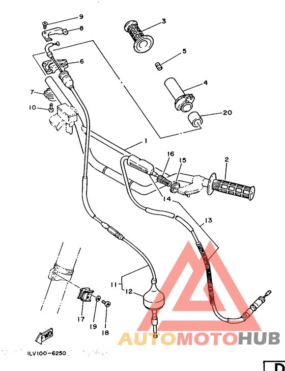 Steering handle. cable