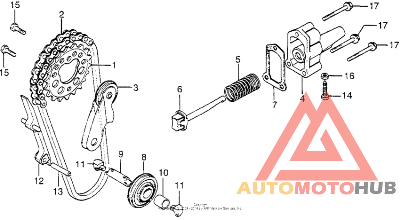 Cam chain + tensioner