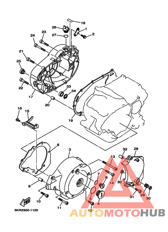 Crankcase cover ass`y  (v