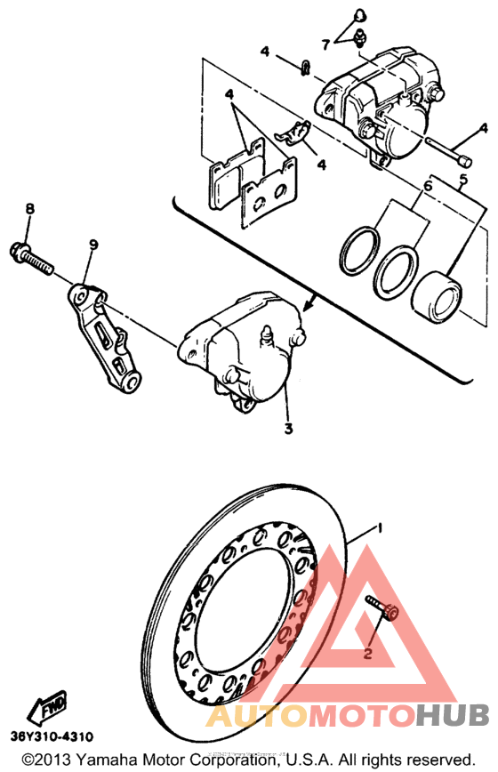 Rear brake-caliper