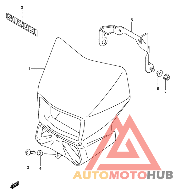 Headlamp cover  front fender