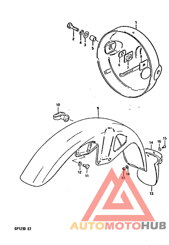 Headlamp housing - front fender