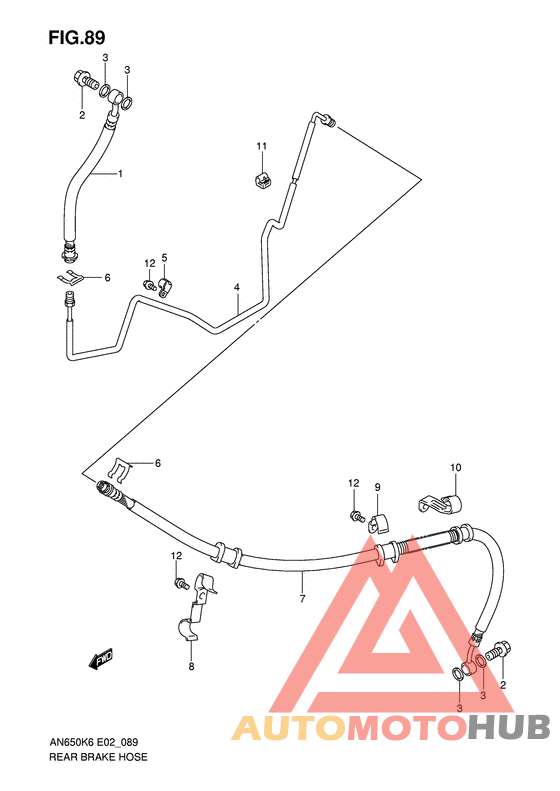 Задние тормозные трубки