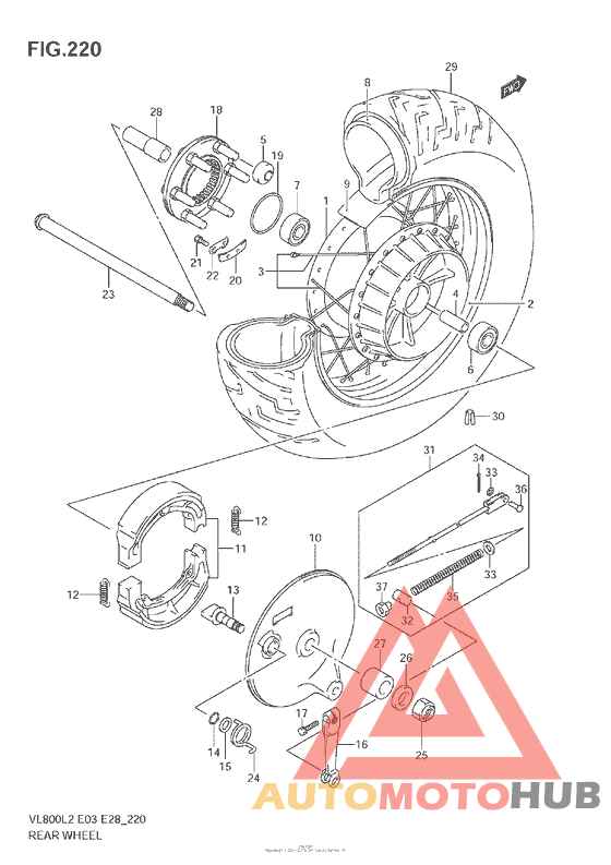 Rear Wheel (Vl800T  E33)