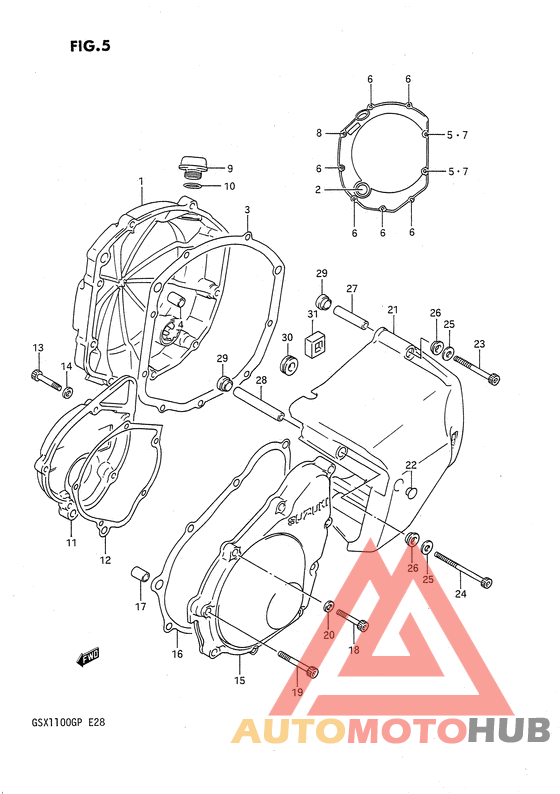 Crankcase cover ass`y  (v