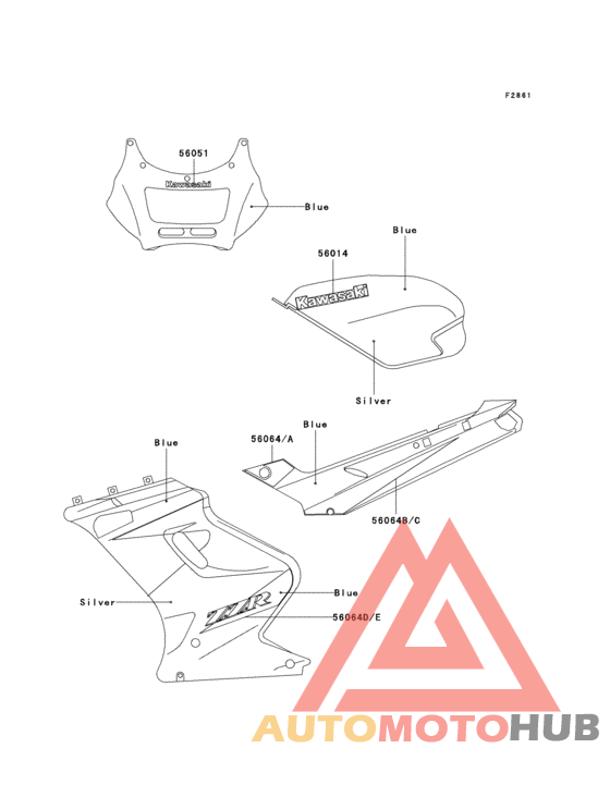 Decals(blue/silver)(ex250-h12)