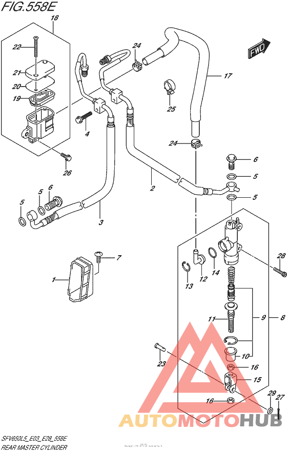 Rear Master Cylinder (Sfv650Al5 E33)