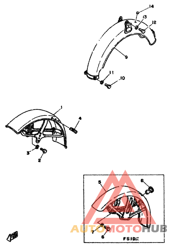 Front fender. rear fender