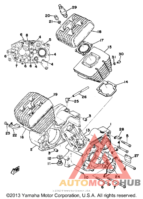 Crankcase cylinder