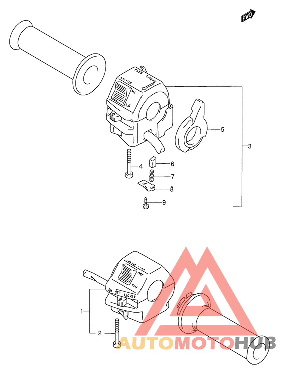 Рулевой переключатель
