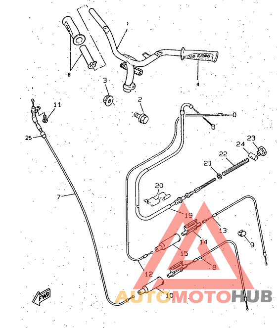 Steering handle. cable