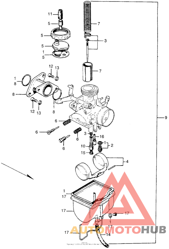 Cb/cl175left carburetor