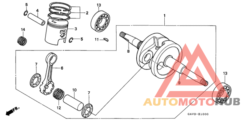 Crankshaft/piston